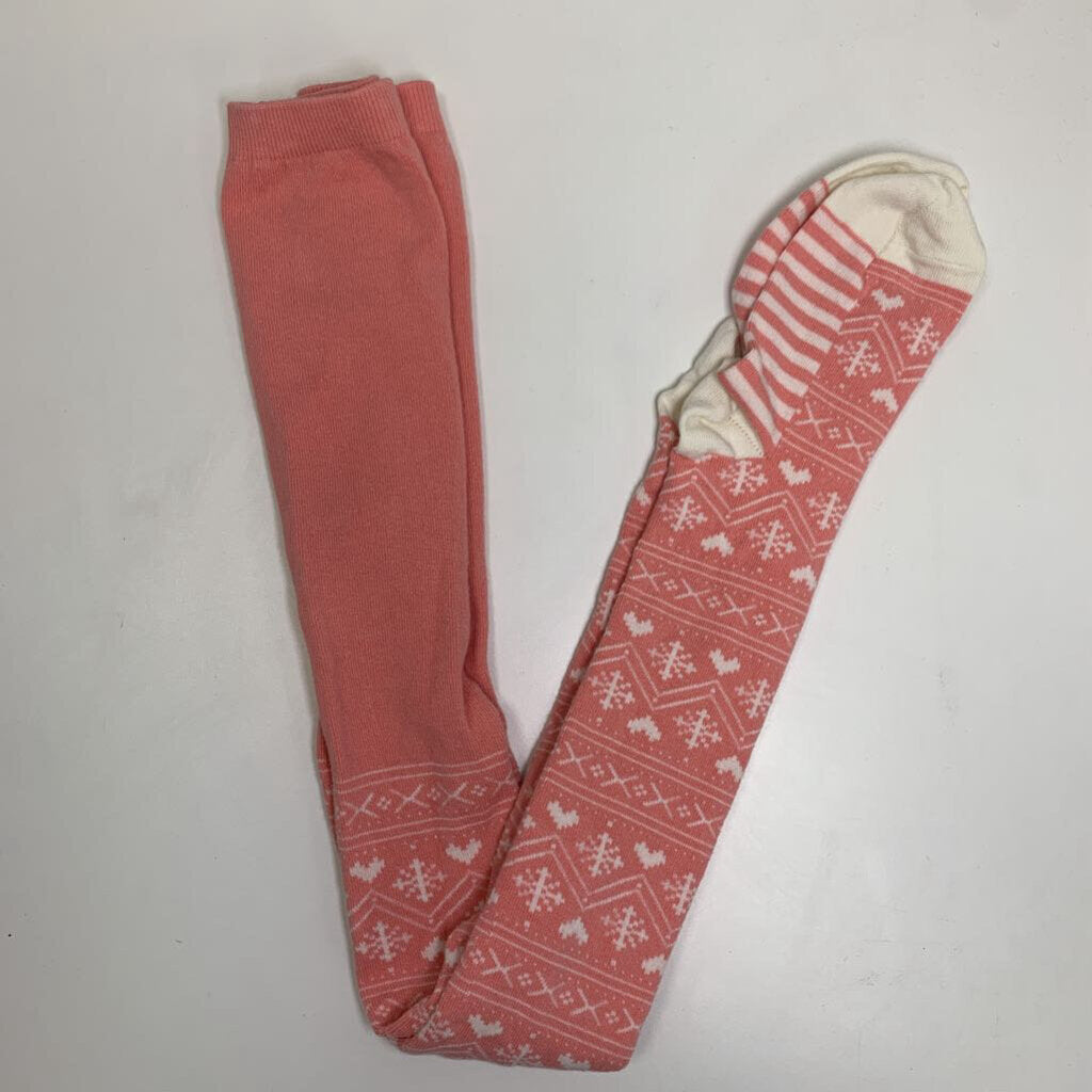 8-10: Knit Tights - Heart & Snowflacts