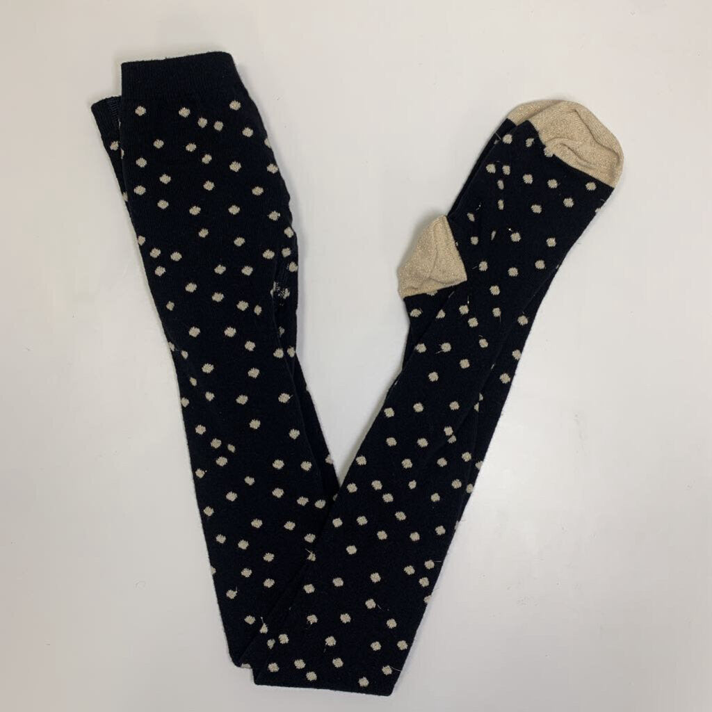 8-10: Knit Tights - Sparkle Polka Dots
