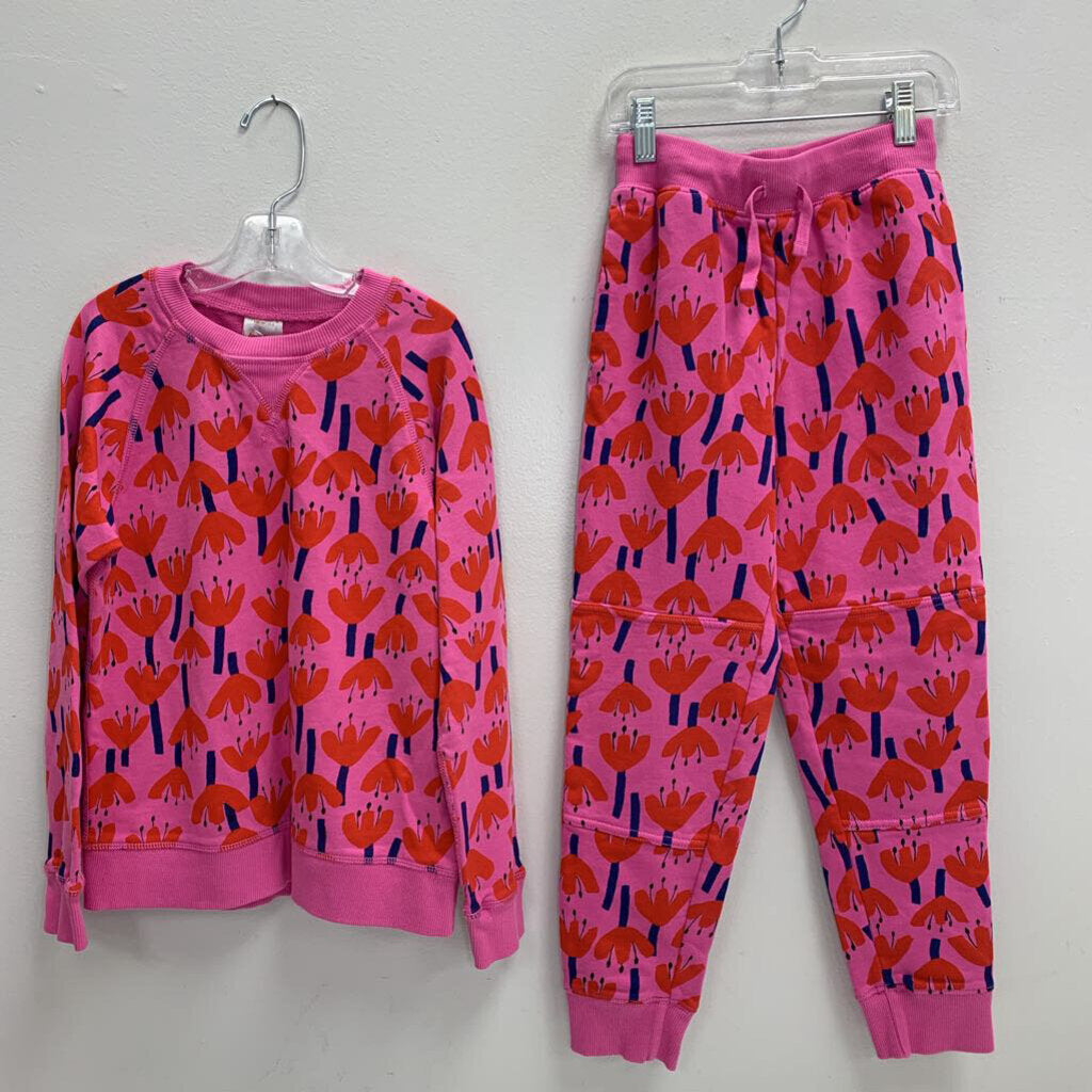 8: Sweatshirt + Pants Sweatsuit Set - Sunset Tulip NWOT
