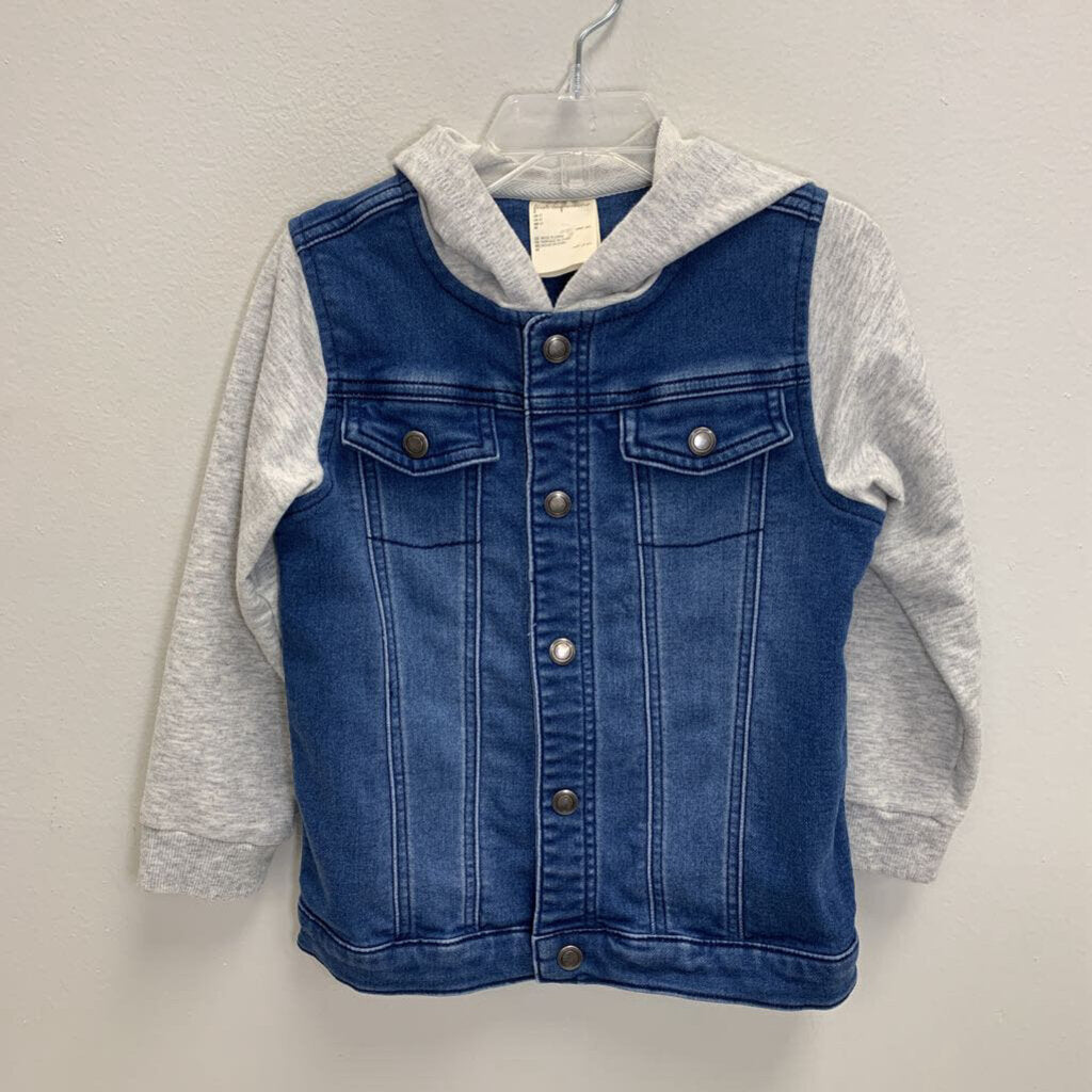 4T: Hooded Denim Jacket
