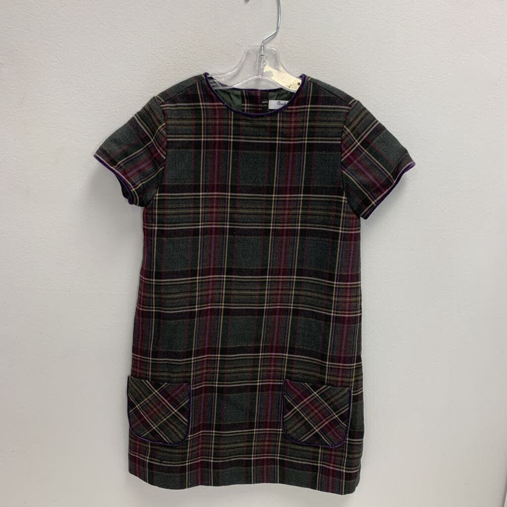 8: Plaid 100% Wool Shift Dress