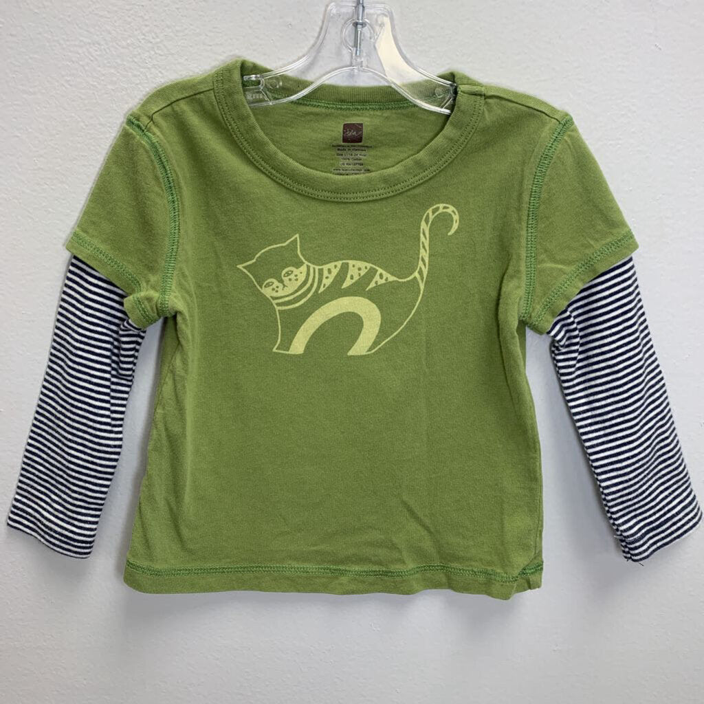 18-24M: Layered T-Shirt - Cat