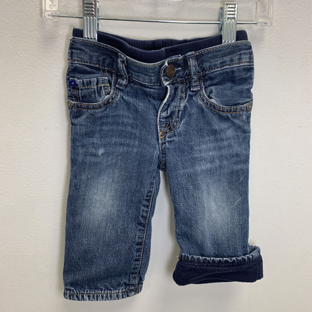 6-12M: Lined Distress Jeans