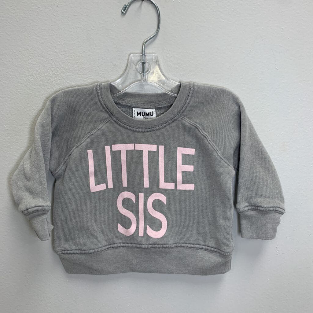 0-3M: French Terry Sweatshirt - Little Sis
