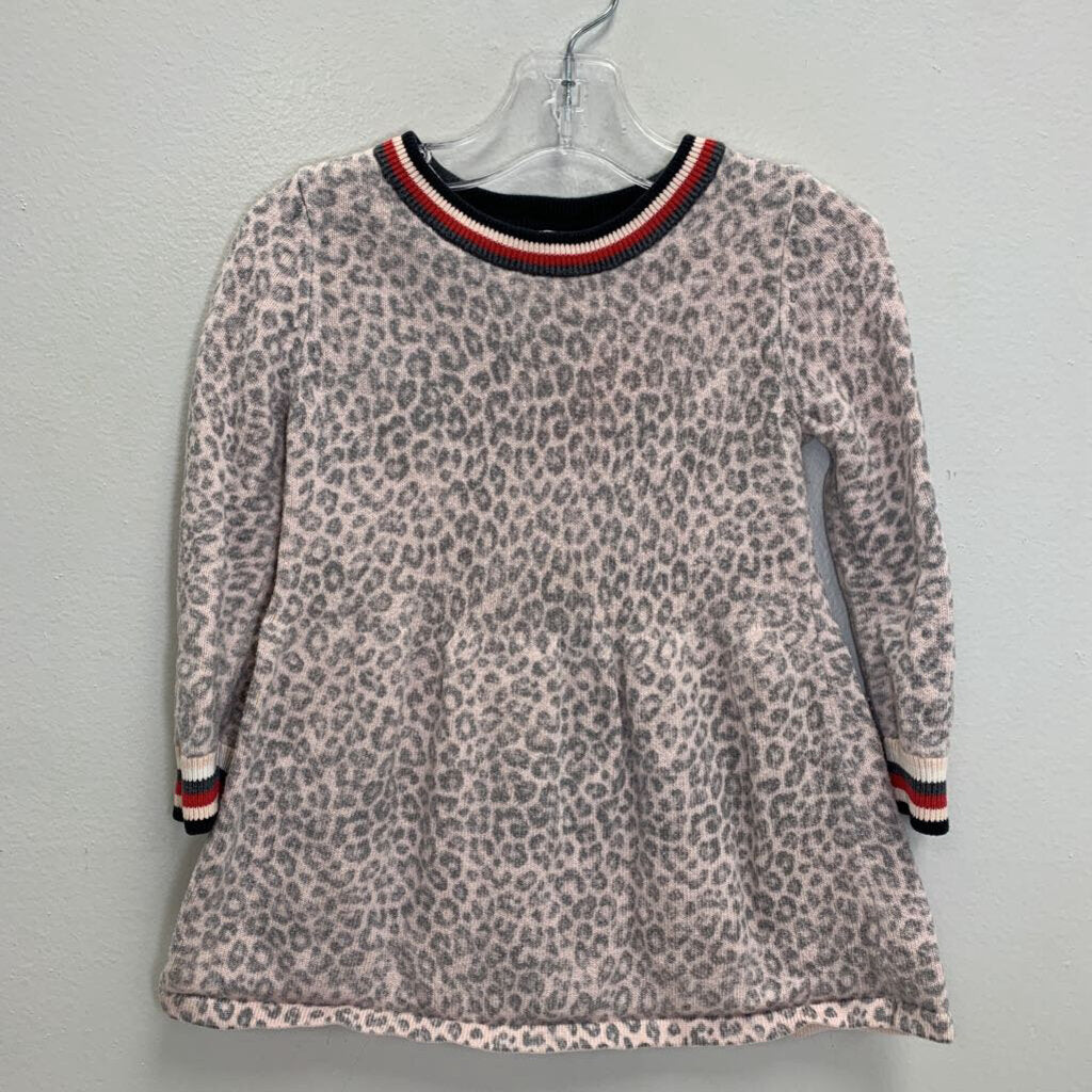 4T: Sweater Tunic - Animal Print