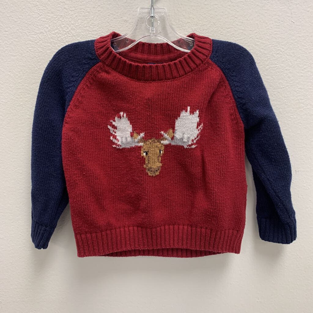 6-12M: Raglan Knit Sweater - Moose