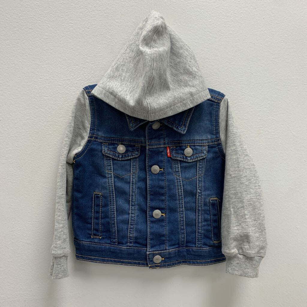 18M: Indigo Hooded Trucker Jacket