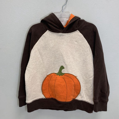 4T: Applique Hoodie - Pumpkin