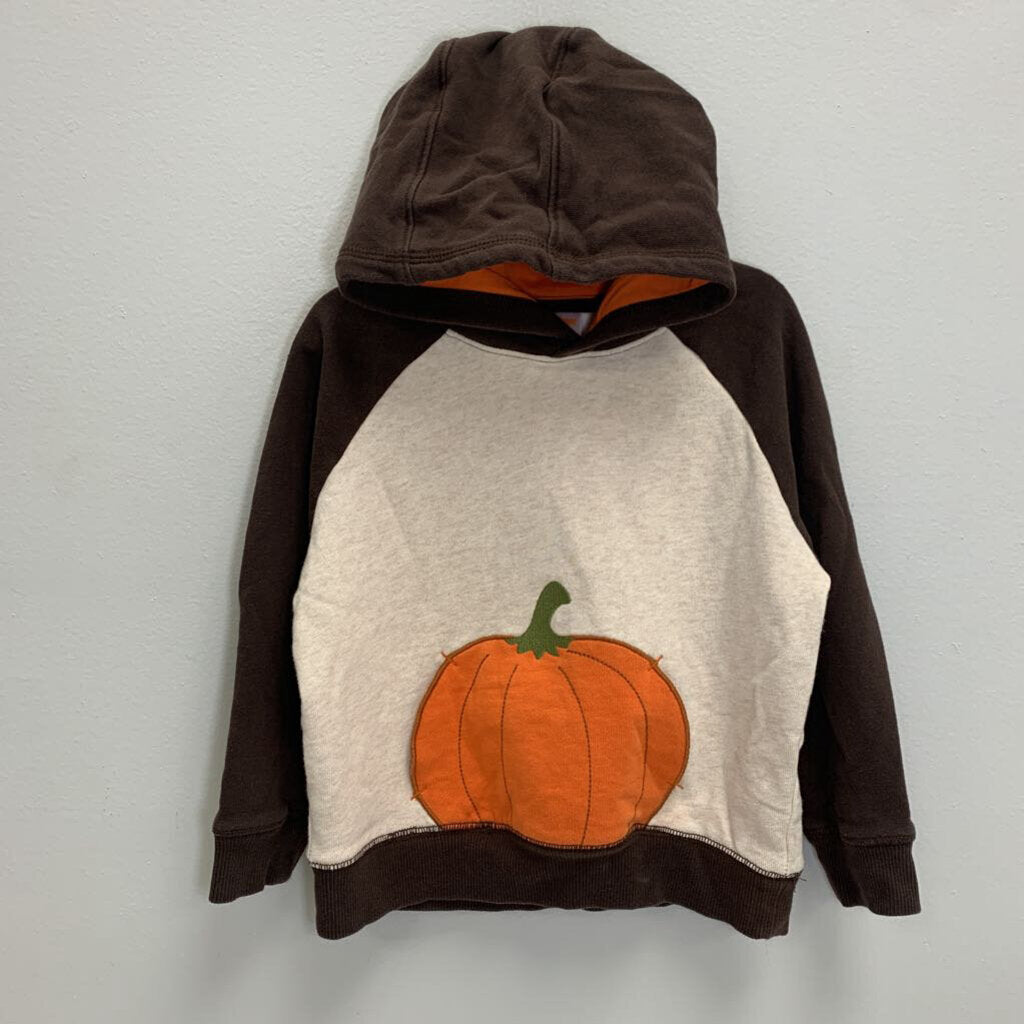 4T: Applique Hoodie - Pumpkin