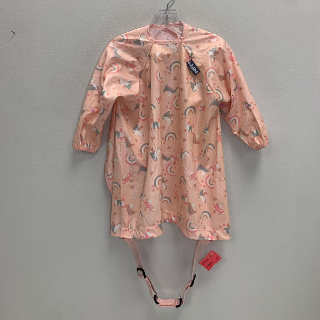 Long Sleeve Coverall Bib - Unicorns