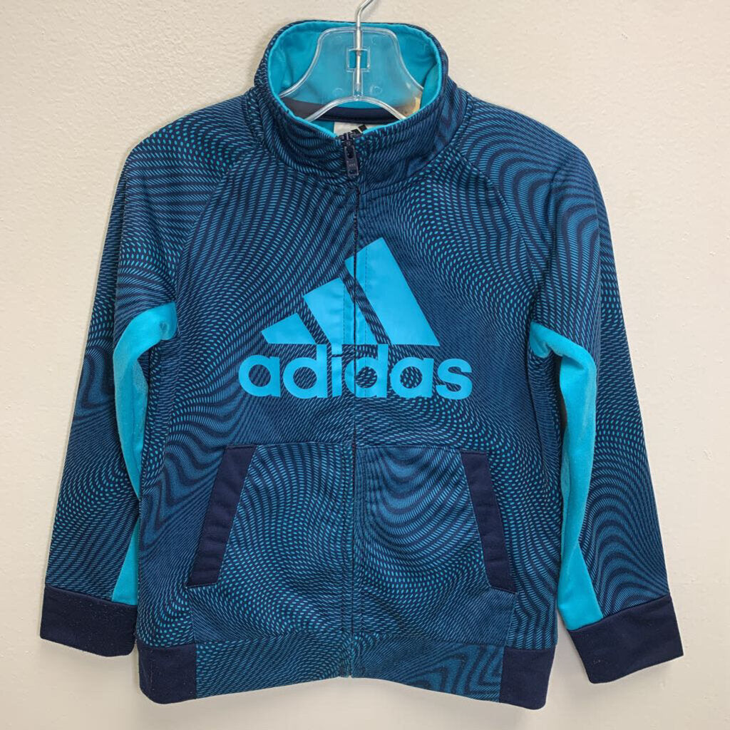 4T: Patterned Logo Full Zip Athletic Jacket