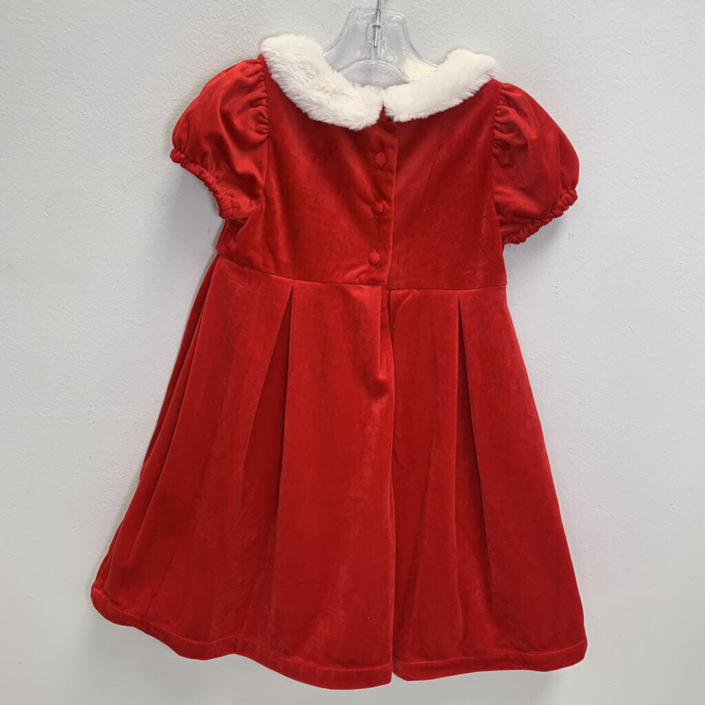 5: Velvet w/ Faux Fur Collar Dress