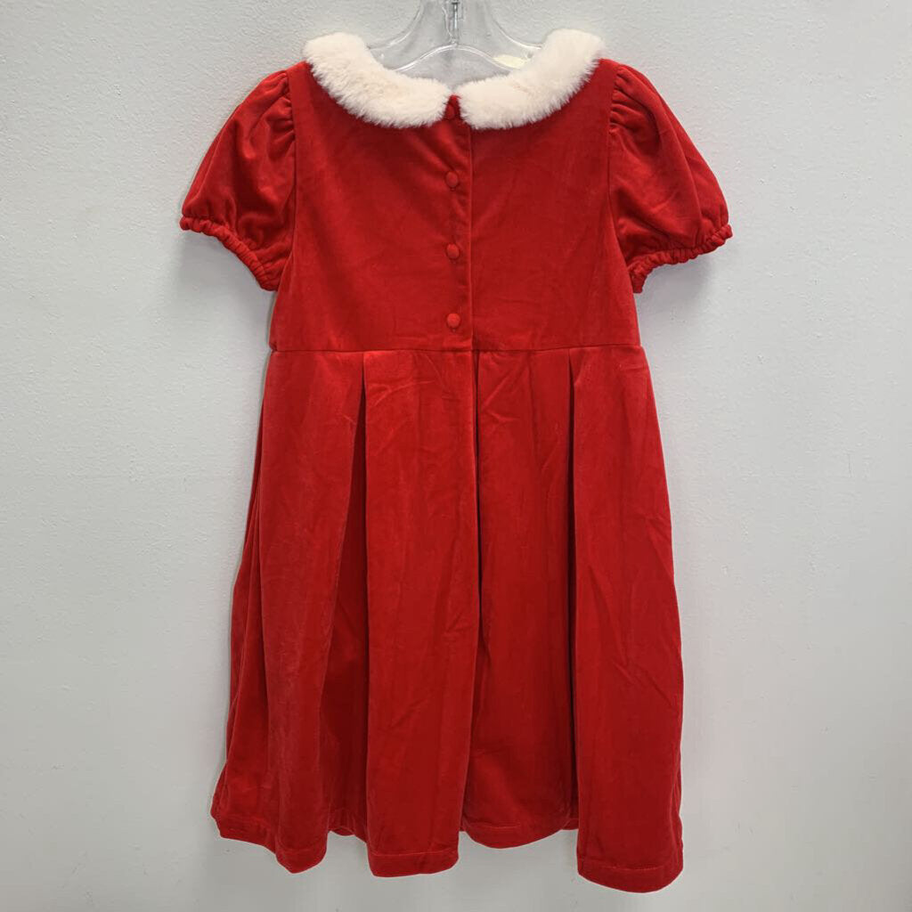 6: Velvet w/ Faux Fur Collar Dress