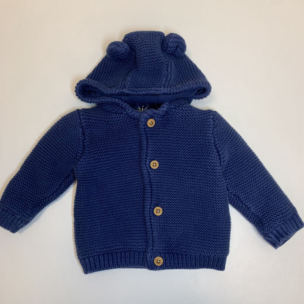 3-6M: Hooded Knit Sweater