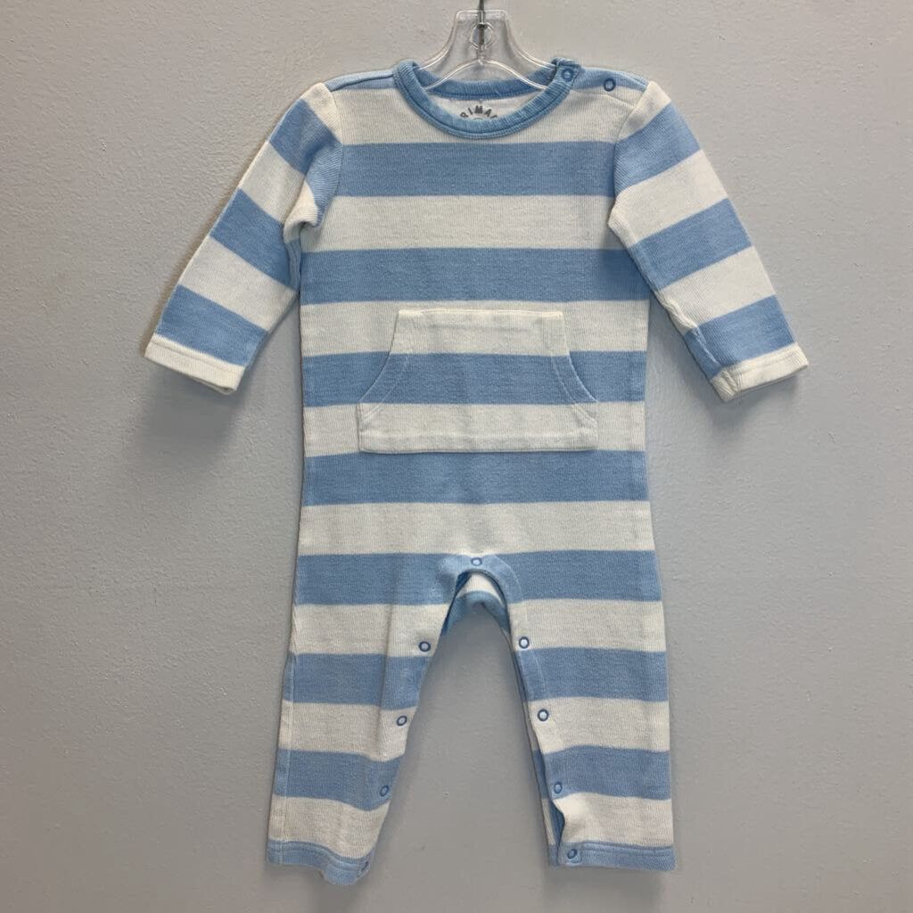 6-12M: Striped Ribbed Romper