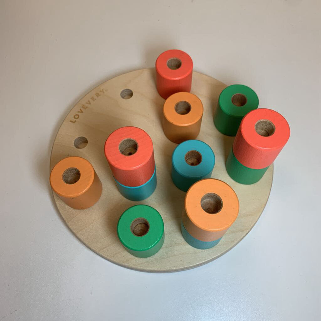 Wooden Stacking Pegboard