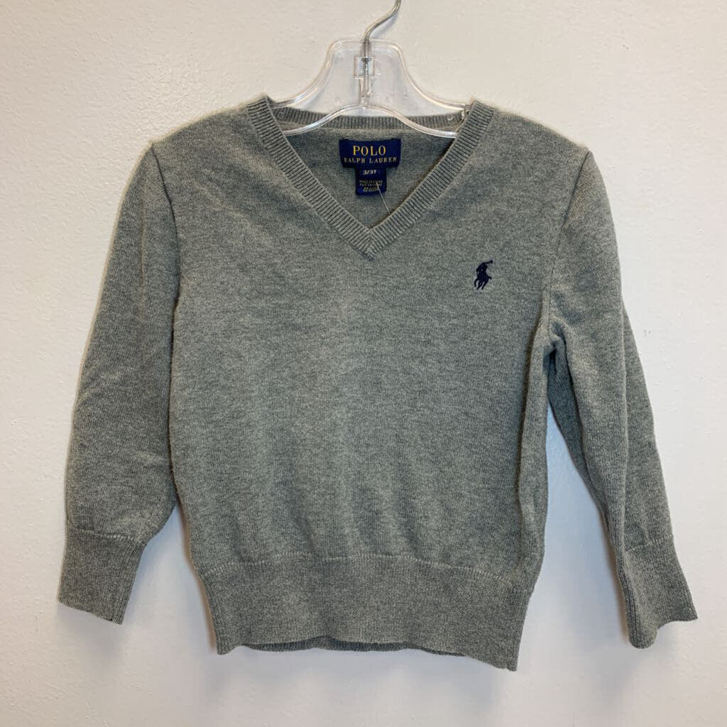 3-3T: Logo V-Neck Knit Sweater