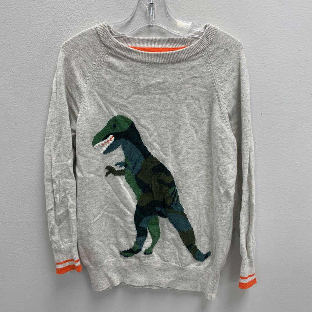 6-7Y: Crewneck Sweater - Camo Dinosaur