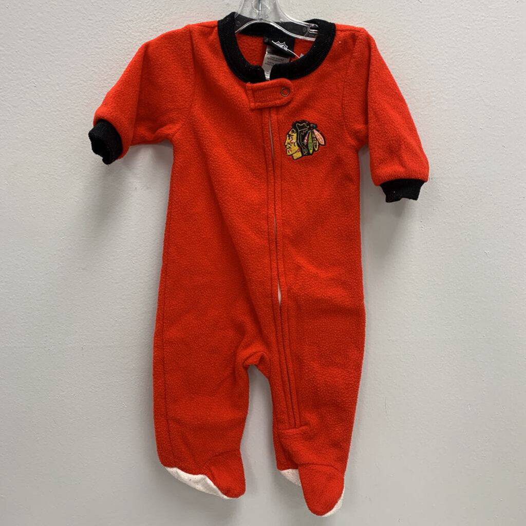 0-3M: Fleece Sleeper - Chicago Blackhawks