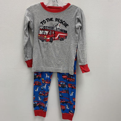 4: Pajama Set - Embroidered Fire Truck To The Rescue