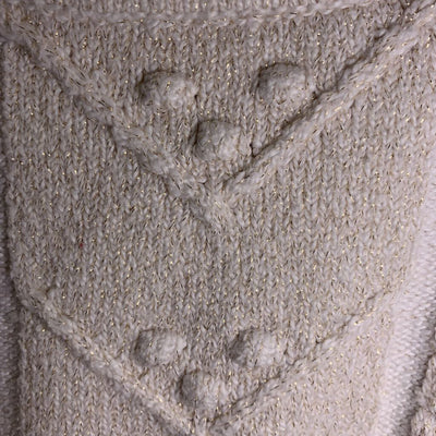 6-7: Cable Knit Sparkle Thread Sweater