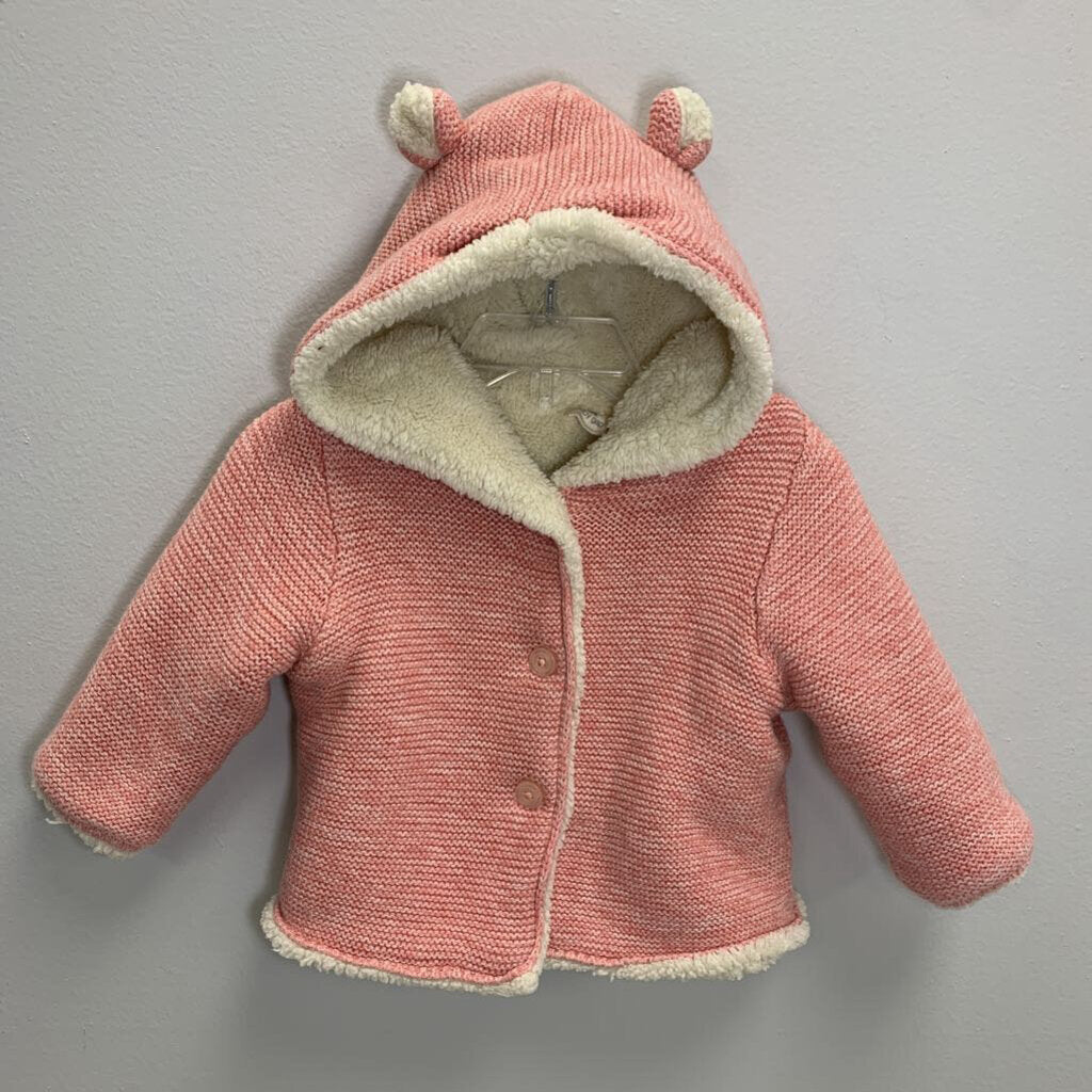 6-12M: Sherpa Lined Garter Sweater