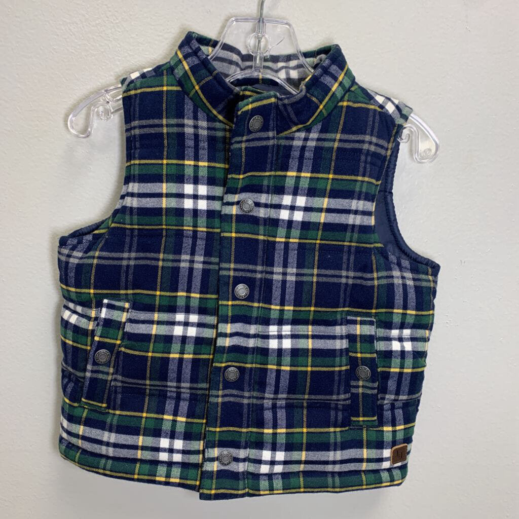 12-18M: Plaid Puffer Vest