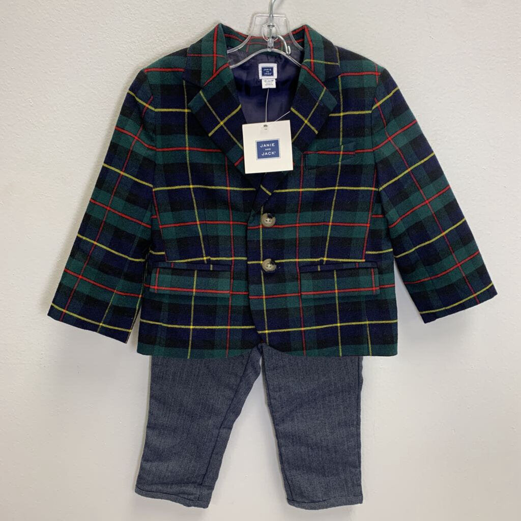 12-18M: Plaid Blazer - NWT + Suit Pants