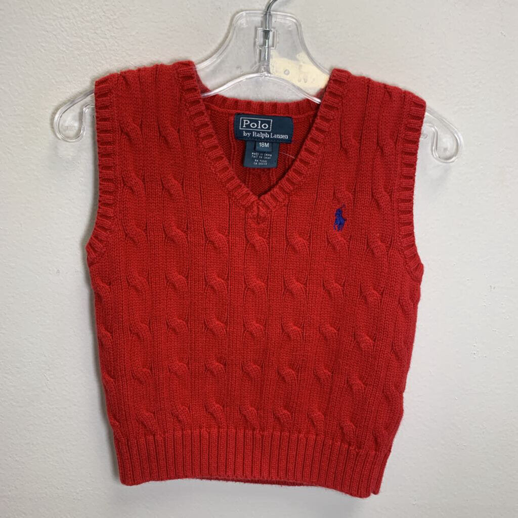 18M: Cable-Knit Cotton Sweater Vest