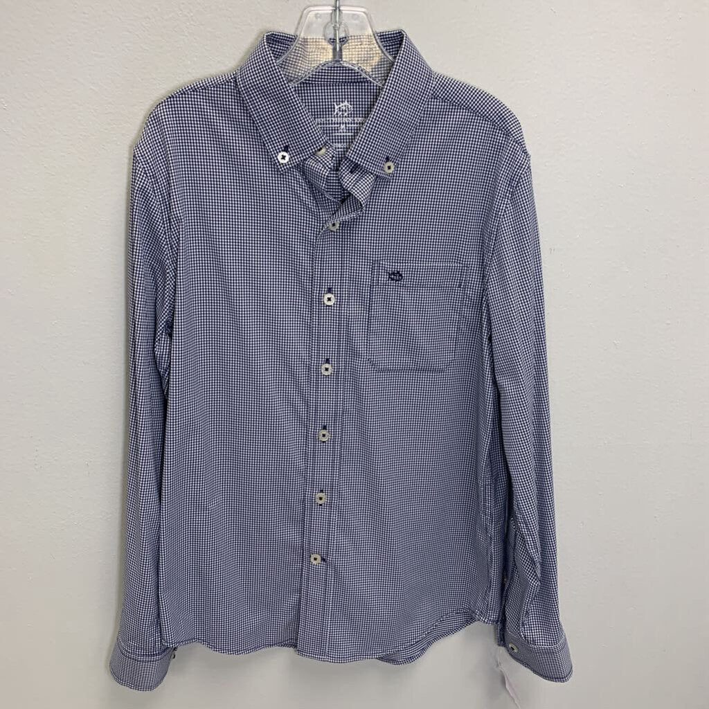 8-10: Gingham Plaid Performance Shirt