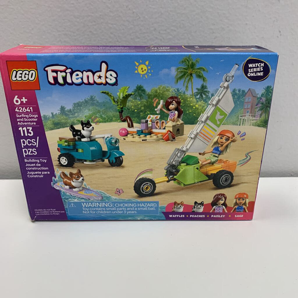 Friends Surfing Dogs and Scooter Adventure Set 42641