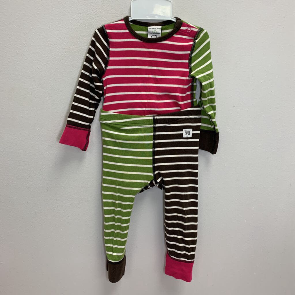 9-12M: Striped Onesie + Leggings (2pc)