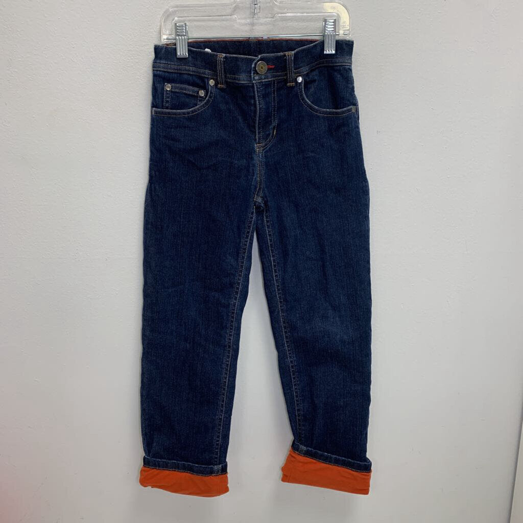 6X-7: Flannel Lined Denim Pants w/ Adj. Waist