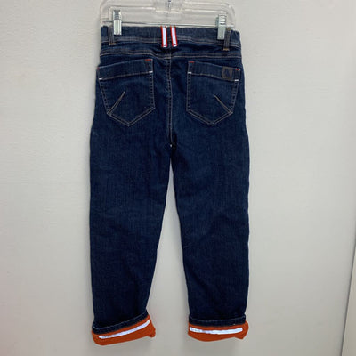 6X-7: Flannel Lined Denim Pants w/ Adj. Waist