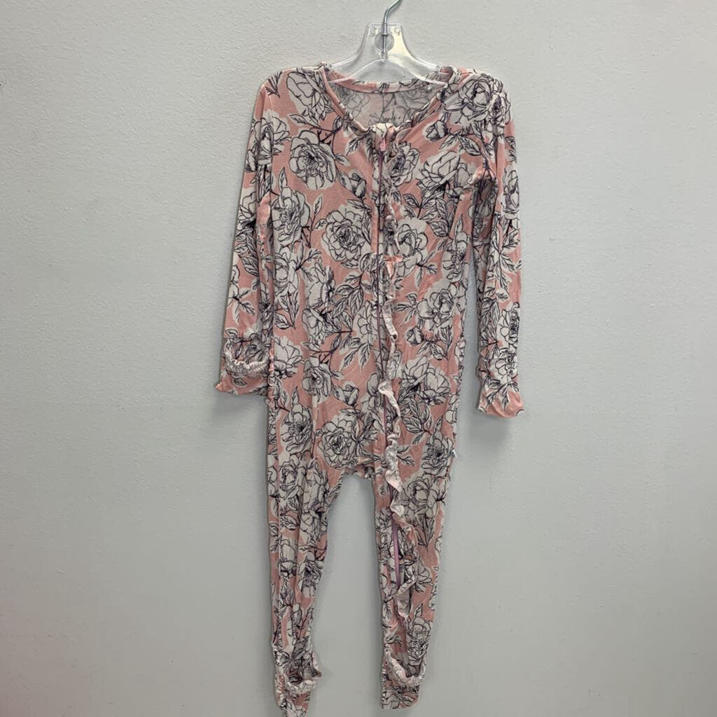 12-18M: Ruffle Convertible Footie - Roses