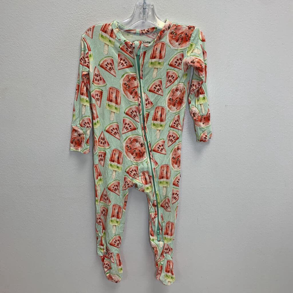 6-9M: Footie Sleeper - Watermelon