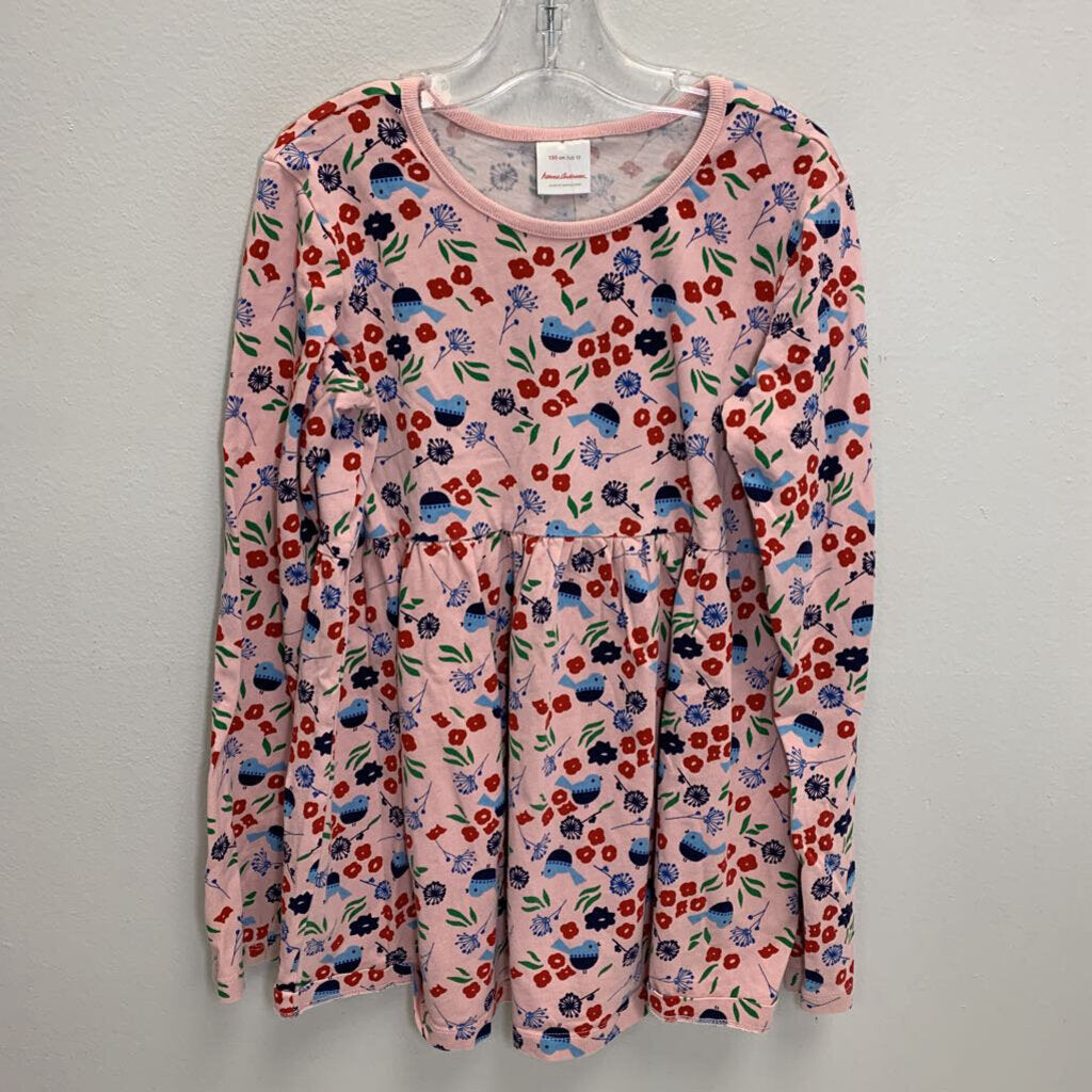 12: Long Sleeve Tunic - Floral Birds