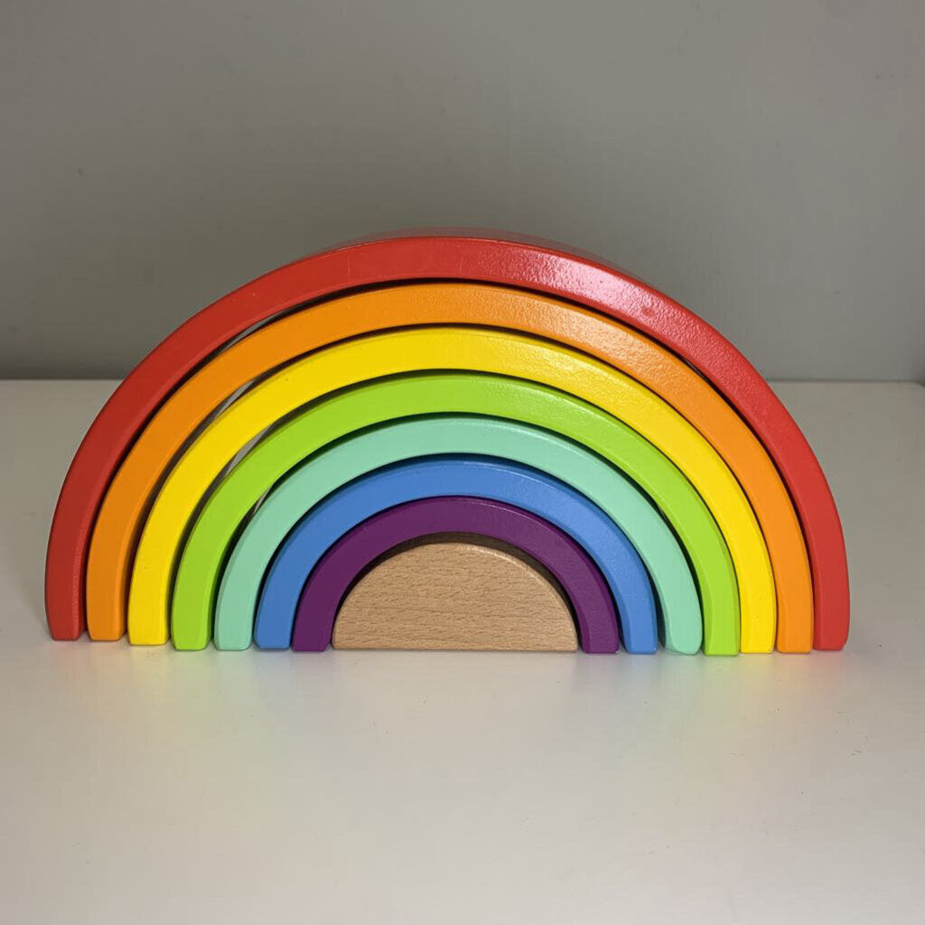 Wooden Building Blocks - Large Rainbow