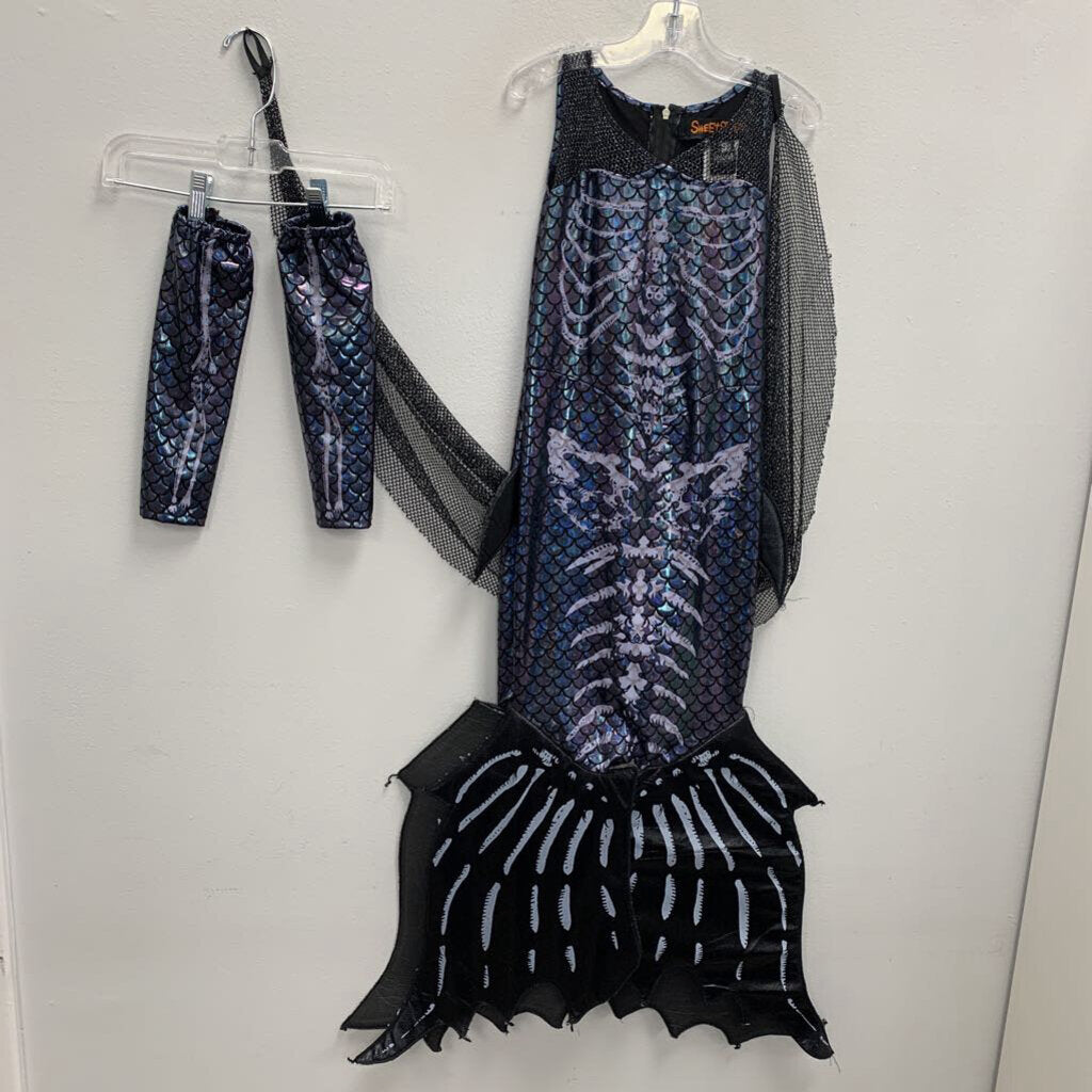 6-7: Skeleton Mermaid Dress (Size Small)
