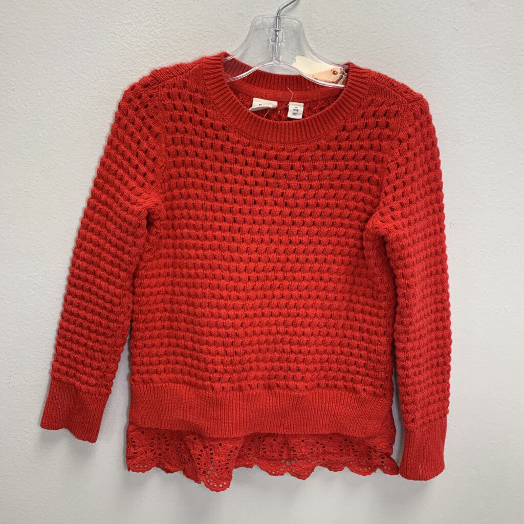 4-5: Peplum Sweater w/ Eyelet Trim