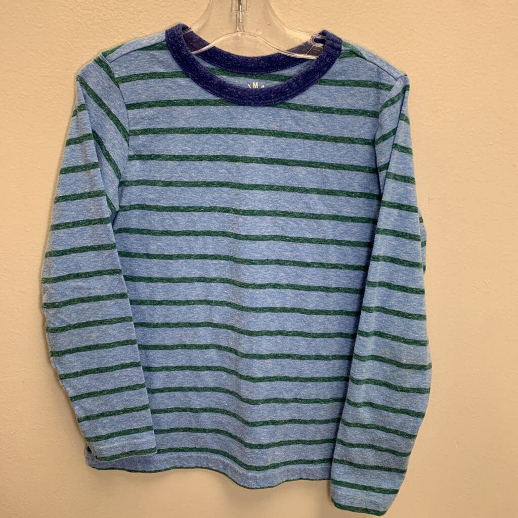 6-7: Heathered Long Sleeve Tee - Striped