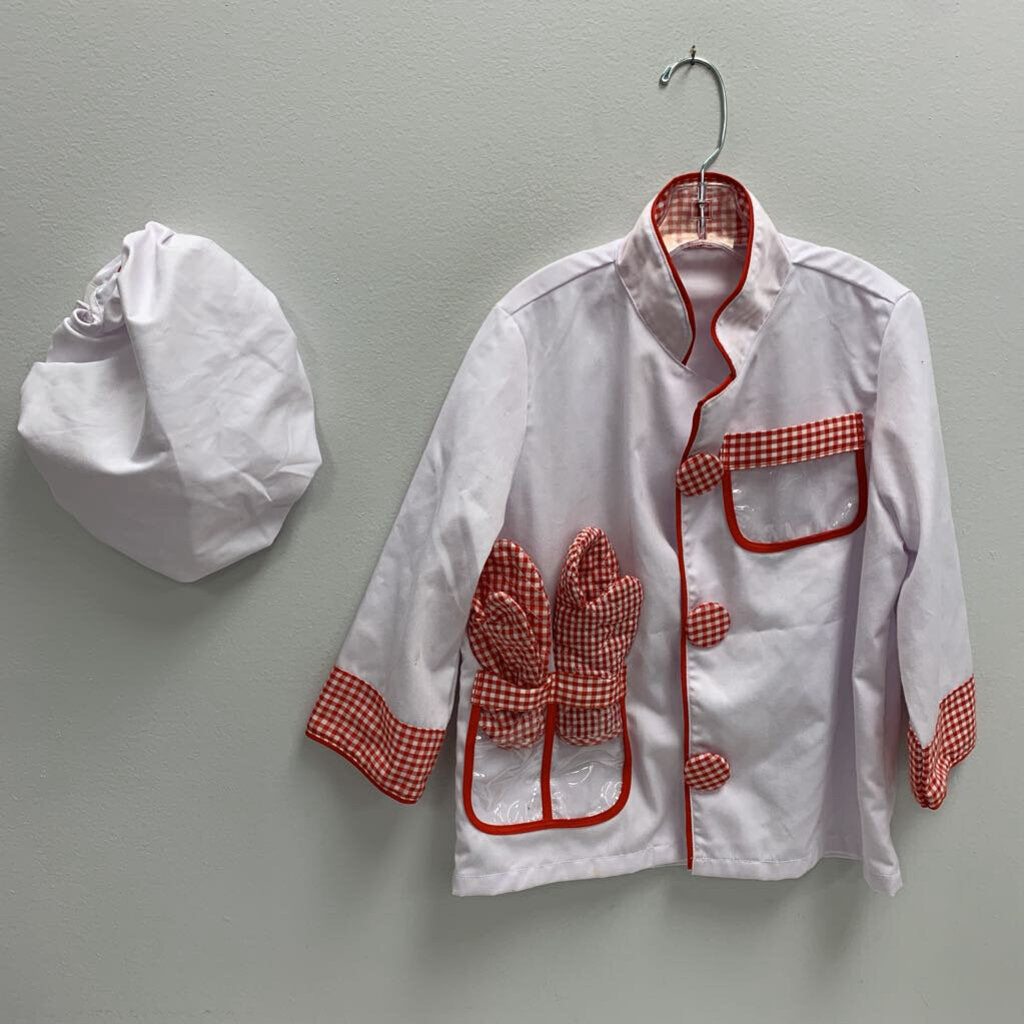 3-6Y: Chef Role Play Costume Set as shown