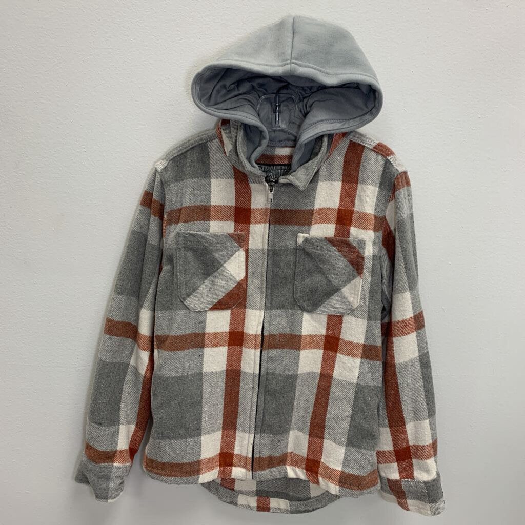 8: Flannel Hooded Zip Shacket