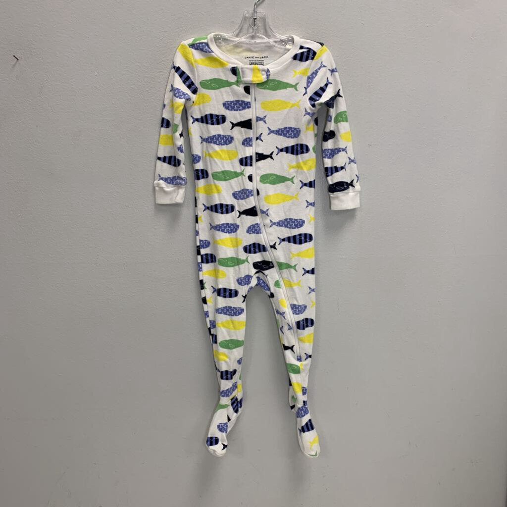 12-18M: Footed Pajama Sleeper - Whales
