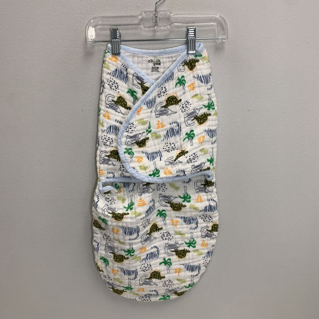 0-3M: Muslin Velcro Swaddle - Dinosaurs
