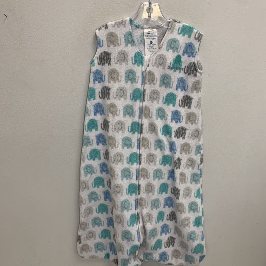 12-18M: Fleece Sleep Sack - Elephants