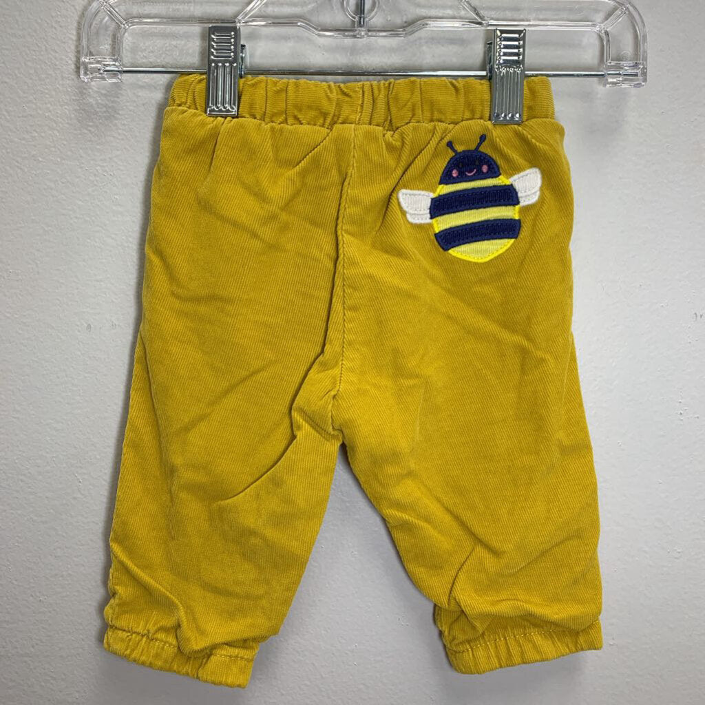 0-3M: Corduroy Drawstring Pants - Bee