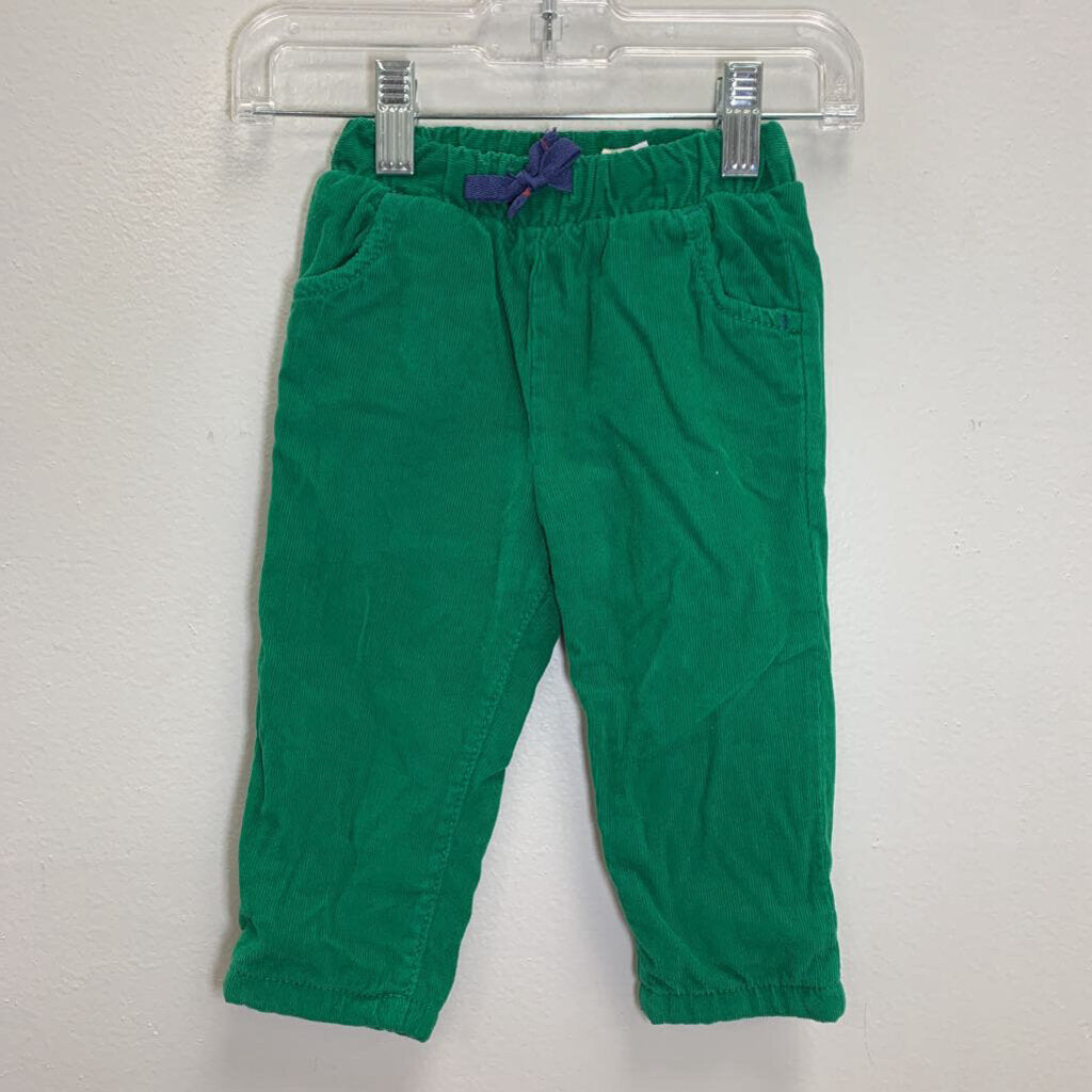 3-6M: Corduroy Drawstring Pants - Apple
