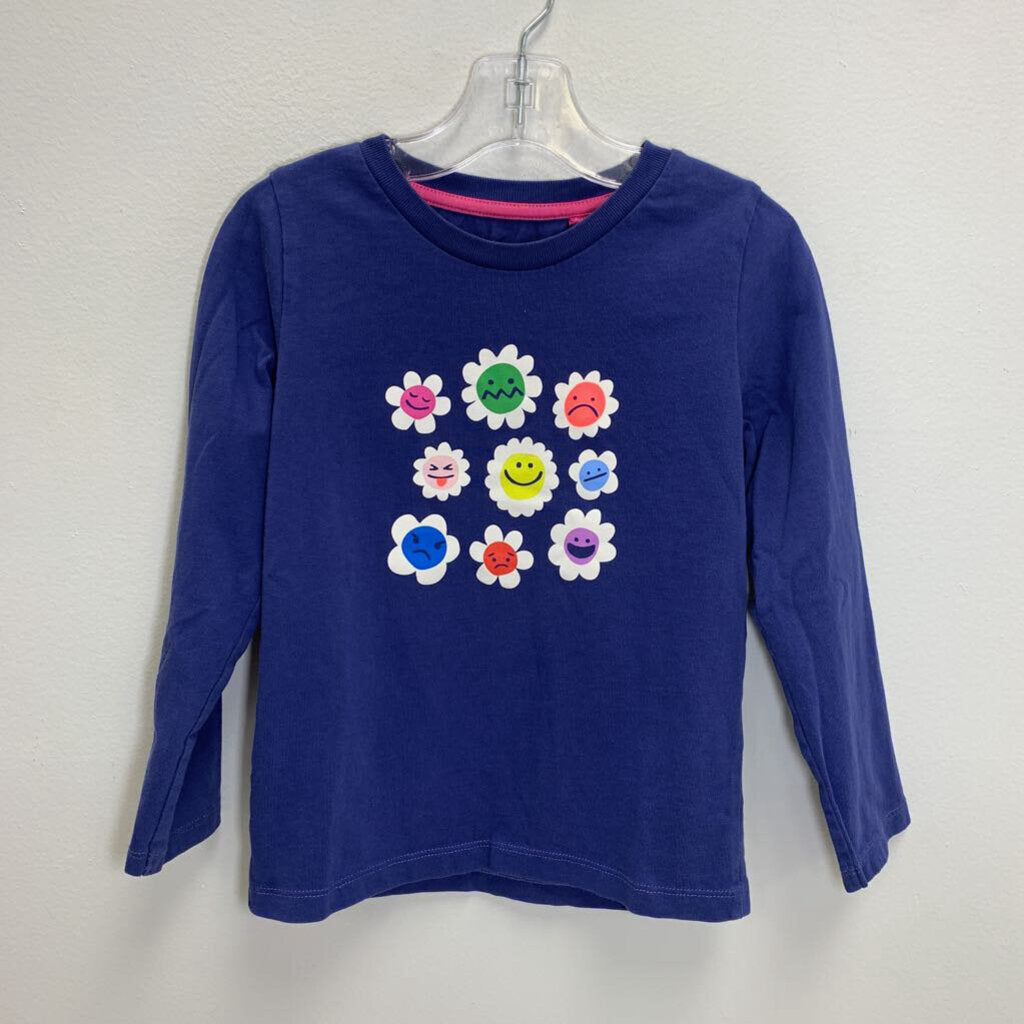 5-6: Long Sleeve T-Shirt - Emoji Flowers AS-IS