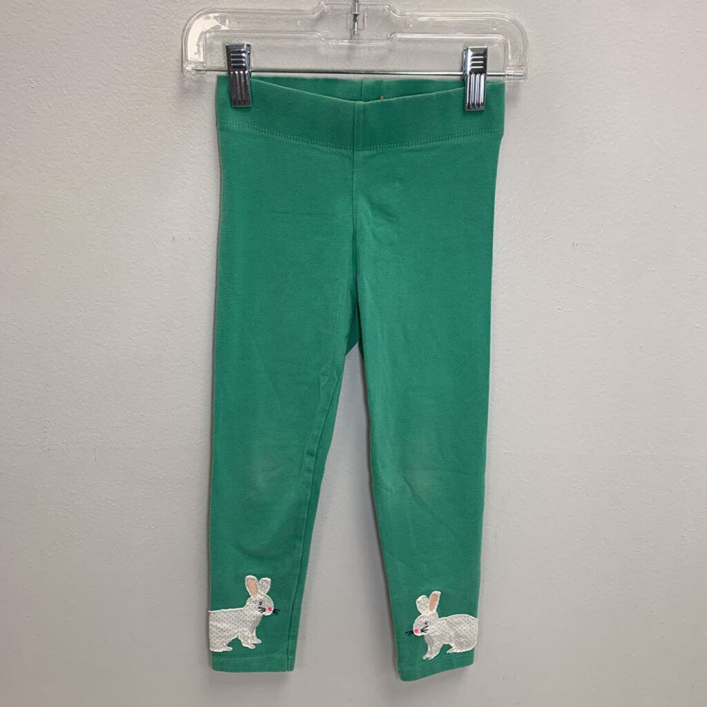4-5Y: Leggings - Applique Bunnies